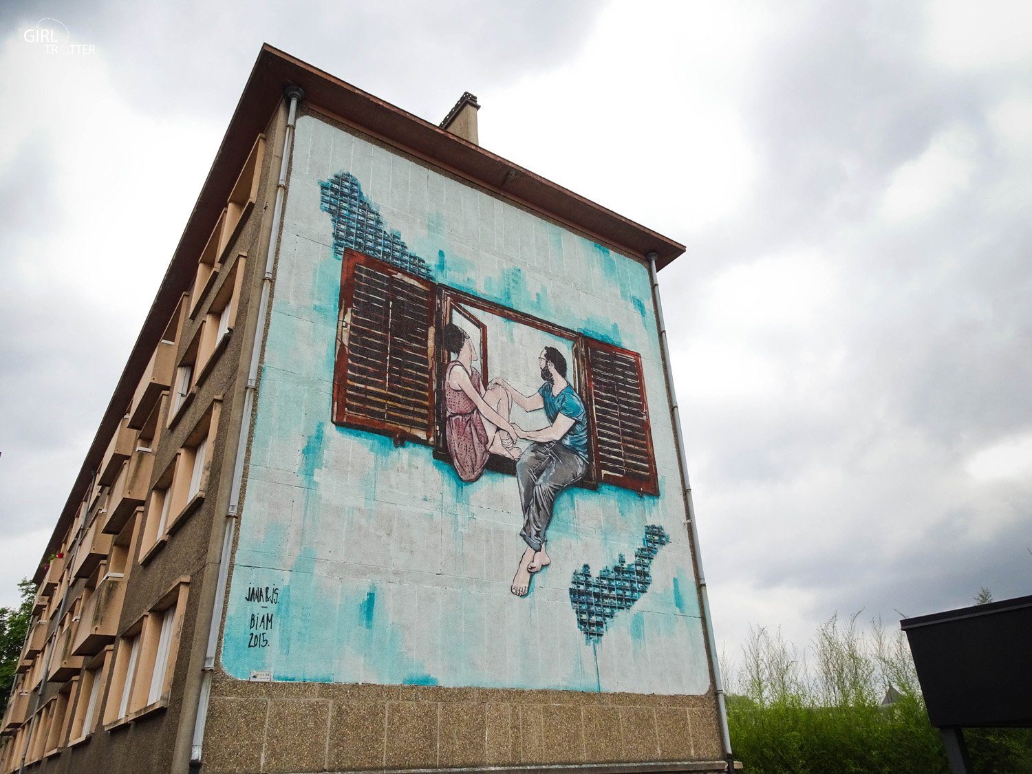 Lille Street Art Fresque deJS et Jana - Girltrotter