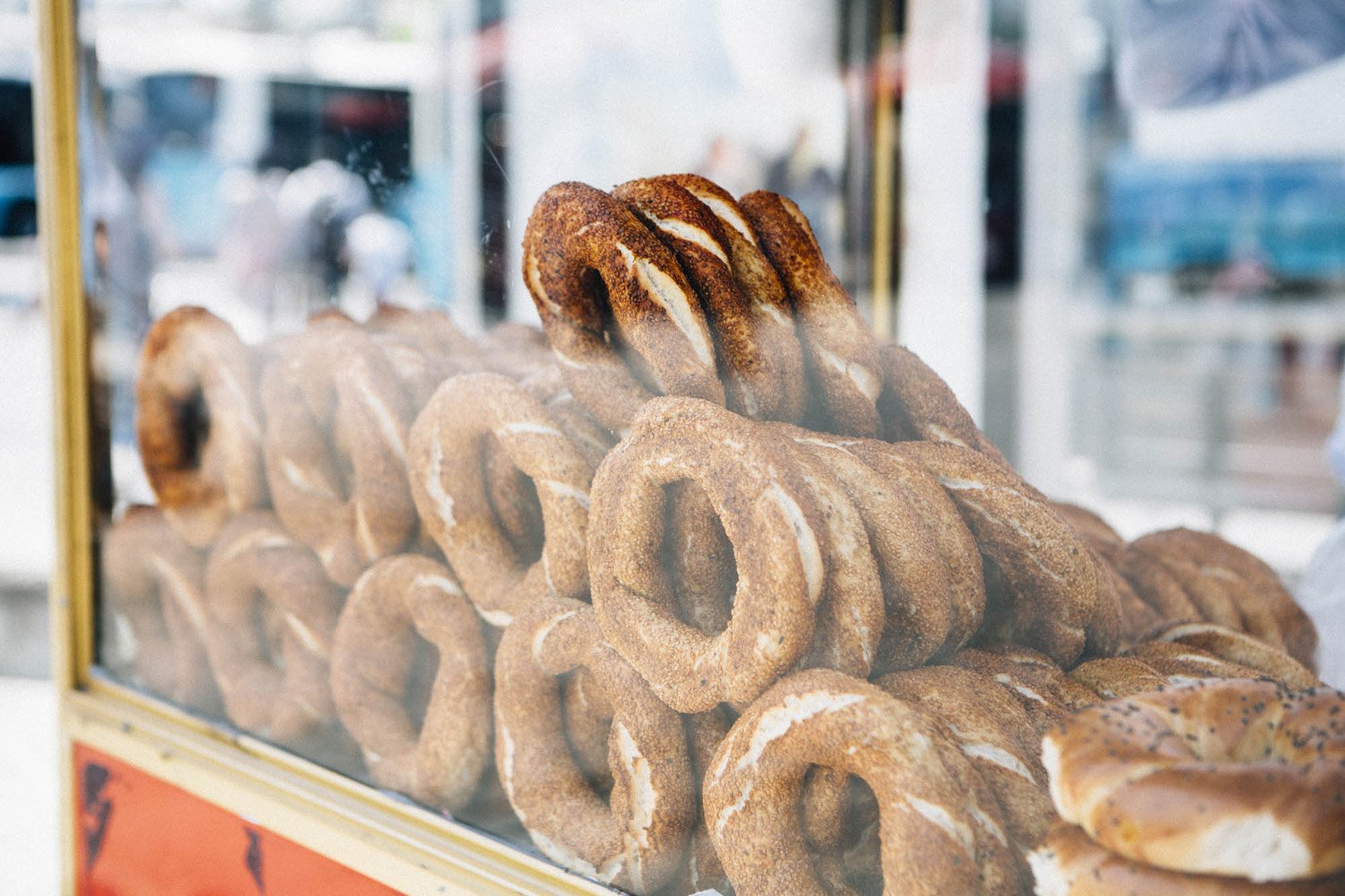 Stand ambulant de pain simit istanbul