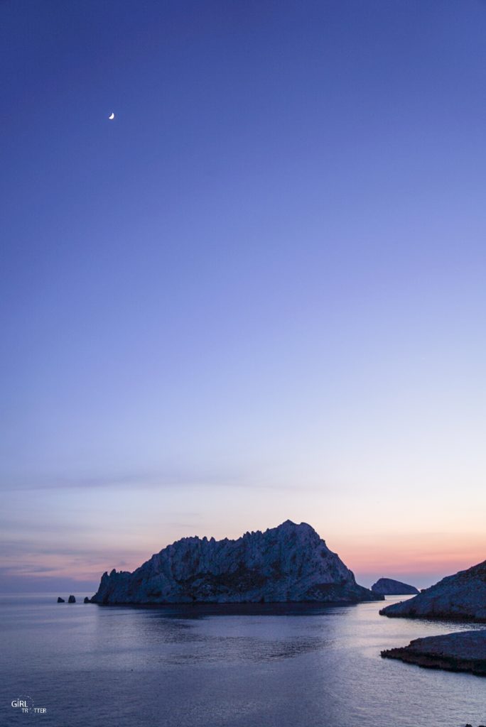 Coucher de soleil aux Goudes à Marseille