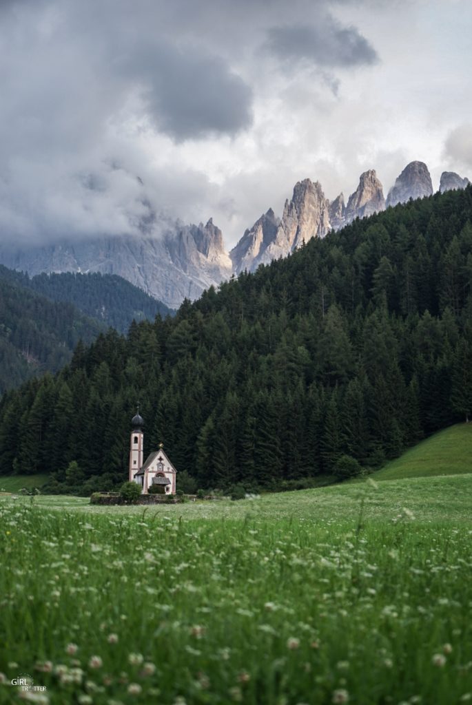 Eglise baroque San Giovanni in Ranui du Val di Funes