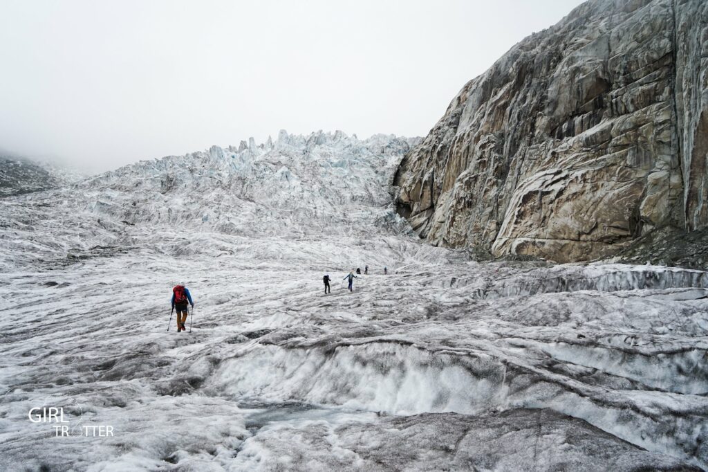 Alpinisme sur le glacier de Chamonix Savoie