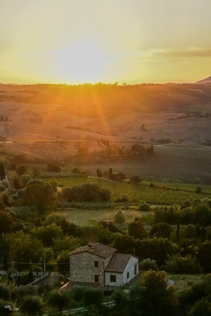 Vue depuis Montalcino - Roadtrip estival en Toscane Italie