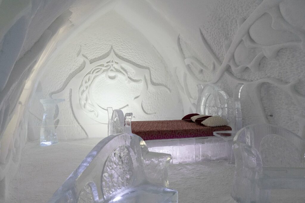 Chambre de l'Hôtel de glace de Québec