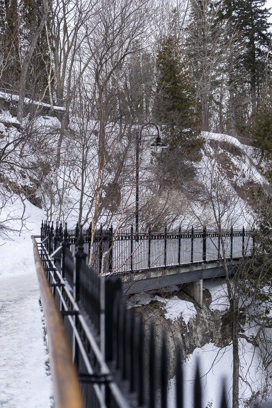 Parc des chutes de Montmorency en hiver, Quebec, Canada