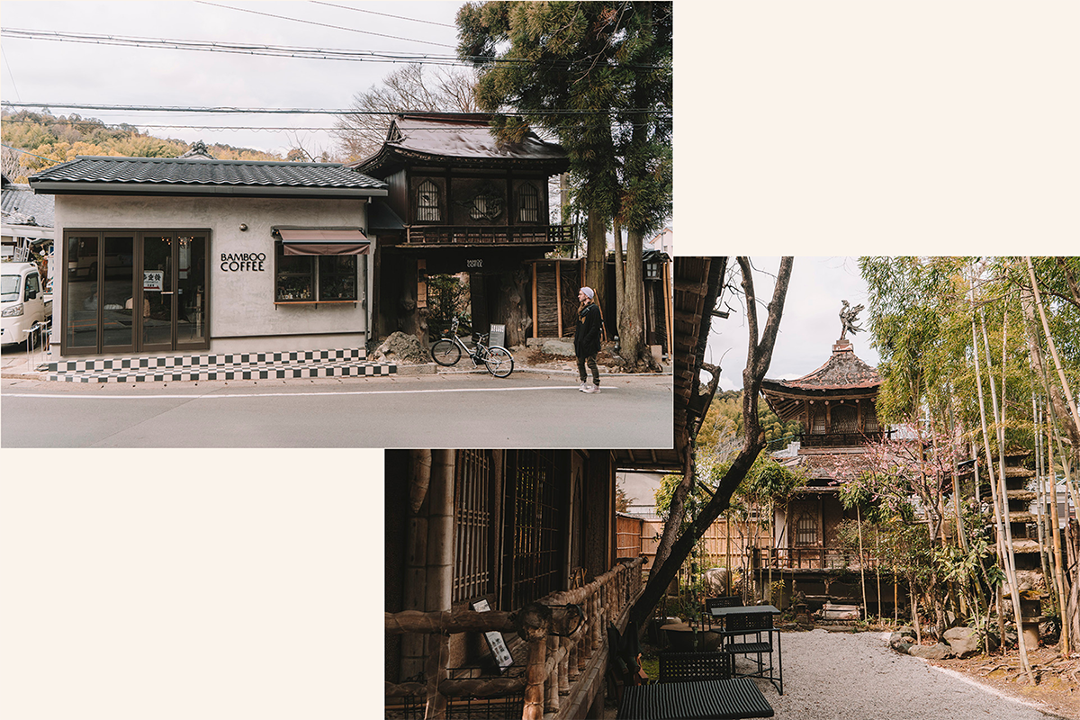 Cafes et coworking pour nomade digital à Kyoto - Bamboo cafe Arashiyama kyoto